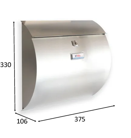 BUZON GONDOLA INOX 330 x 375 x 106